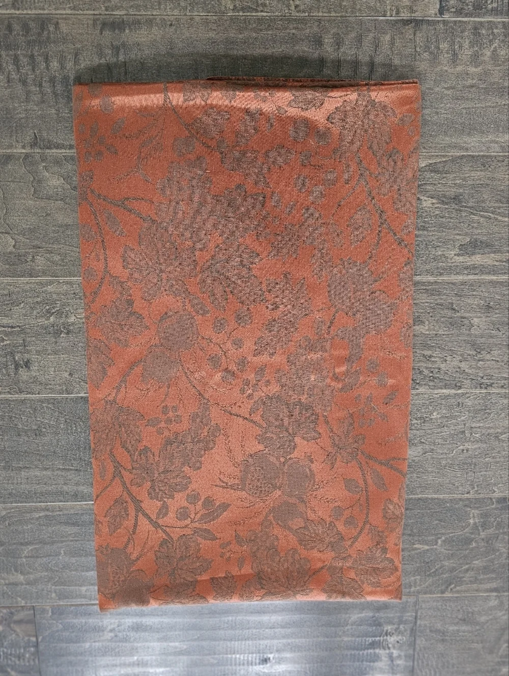 Vintage Lauren Ralph Lauren Campbell Jacquard Rust Copper Rectangular Tablecloth